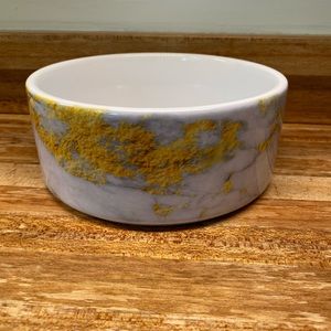 Gold Marble Design Pet Food Bowl Dog Cat